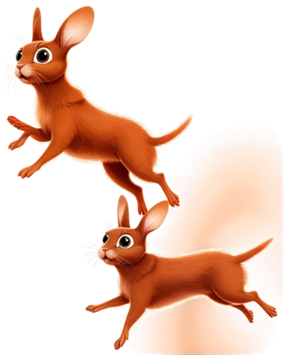 Fleas, multiple, jumping, playful, brownish-red color, small size, detailed fur texture, shiny eyes, tiny legs, cartoon style, soft focus, warm lighting, 3/4 composition, transparent background.,deer 