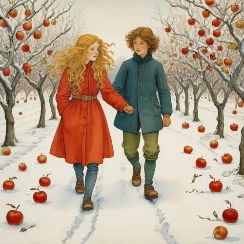 apple pair,apple orchard,red apples,apple trees,apple harvest,picking apple,Illustration,Realistic Fantasy,Realistic Fantasy 31