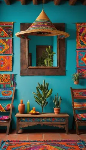 interior decor,cabana,oaxacan,majorelle,wall decoration,moroccan pattern,bohemian art,decor,palapa,wall decor,interior decoration,patterned wood decoration,huichol,cabanas,marrakesh,contemporary decor,casitas,patios,painted block wall,spanish tile,Art,Artistic Painting,Artistic Painting 22