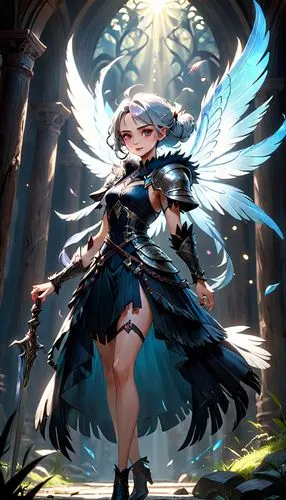 siero,cagli,fallen angel,silva,angelil,gbf,Anime,Anime,Cartoon