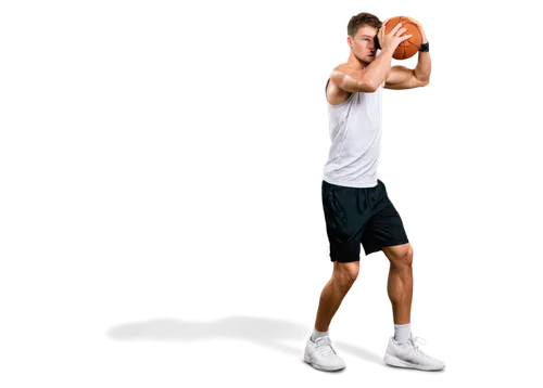 Muscular man, athletic build, serious expression, sweat droplets on forehead, messy short hair, intense eyes, firm jawline, tight-fitting sports jersey, basketball shorts, white sneakers, dynamic pose