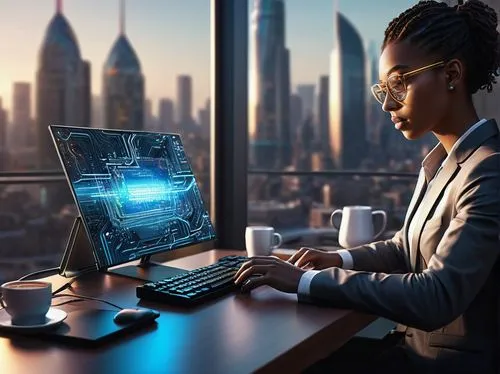 women in technology,girl at the computer,computerologist,cybertrader,blur office background,computer business,technologist,man with a computer,secretarial,computer graphic,computerization,computer graphics,cybernet,cios,neon human resources,afrofuturism,computer monitor,night administrator,pitchwoman,cybercriminals,Art,Classical Oil Painting,Classical Oil Painting 17