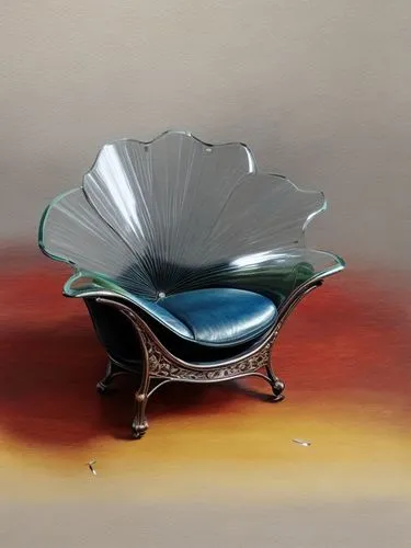 glass petals and leather material seats ,tureen,the gramophone,gramophone,glass painting,gramophone record,chamber pot,serving bowl,armchair,a bowl,chaise,serving tray,still-life,still life,shashed gl