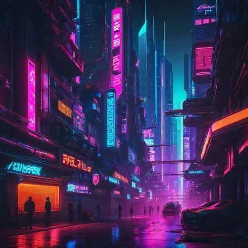 cyberpunk,colorful city,shanghai,cybercity,guangzhou,neons,Conceptual Art,Sci-Fi,Sci-Fi 26