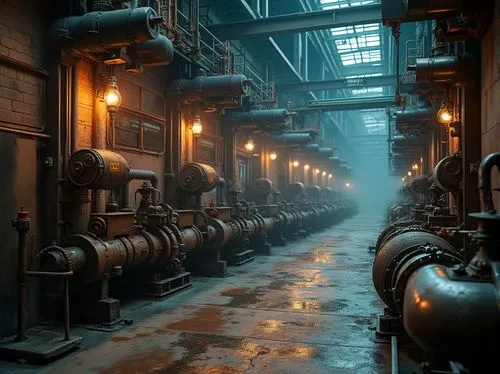 heavy water factory,precipitator,industrial landscape,industrial,industrial plant,refinery,distillation,chemical plant,precipitators,engine room,industrie,industrial smoke,industrial tubes,power plant,furnaces,industry,industrielles,industrial hall,industries,industrial ruin,Photography,General,Realistic