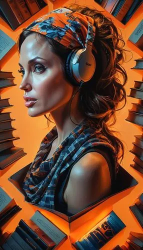 electronic music,synth,music player,music background,girl at the computer,muzik,Illustration,Paper based,Paper Based 01