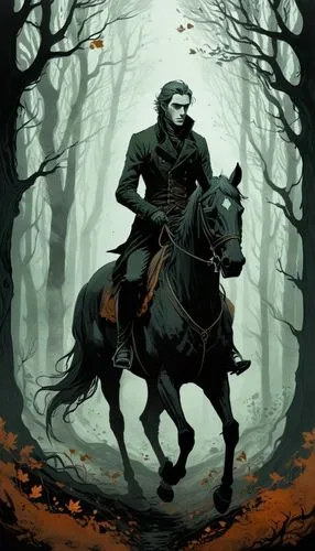 bronze horseman,halloween illustration,halloween vector character,horseman,highwayman,halloween background,halloween poster,samhain,dullahan,game illustration,black horse,wallachia,gallopin,halloween wallpaper,zorkin,arthurian,beorn,northmen,wulfstan,eddard,Illustration,Black and White,Black and White 02