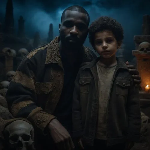 Dois negros mortos. ,Blacks deads.,logan,tyreese,garroway,dad and son outside,leon,dad and son,Photography,General,Fantasy