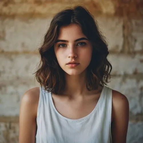 girl portrait,young woman,portrait of a girl,beautiful young woman,girl in t-shirt,pretty young woman,worried girl,woman portrait,girl in a long,mystical portrait of a girl,beautiful face,portrait photography,girl on a white background,woman face,heterochromia,asymmetric cut,bob cut,layered hair,portrait photographers,facing,Photography,Documentary Photography,Documentary Photography 08