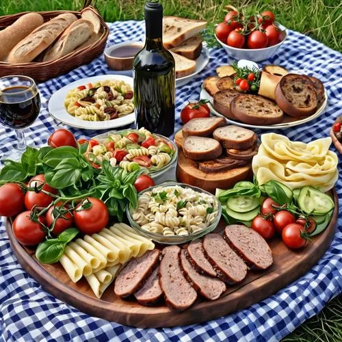 sausage plate,sausage platter,antipasti,picnic basket,antipasto,eastern european food,platter,leittafel,food platter,hungarian food,cevapcici,salad plate,georgian cuisine,mediterranean diet,salad niçoise,salad platter,dinner tray,sicilian cuisine,picnic table,family picnic,Photography,General,Realistic