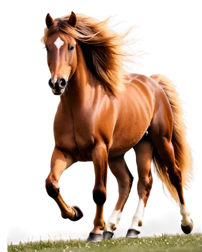 Majestic horse, galloping, solo, brown coat, flowing mane, strong muscles, shiny fur, saddle on back, free spirit, wind in hair, open fields, warm sunlight, panoramic view, soft focus, cinematic compo