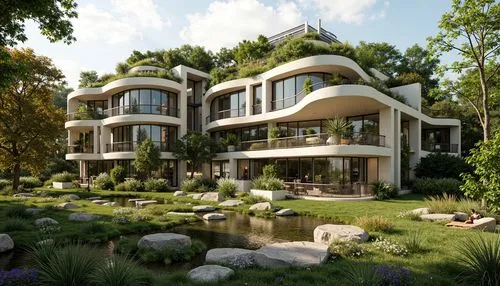 3d rendering,landscape design sydney,landscape designers sydney,landscaped,garden design sydney,forest house,render,modern house,house in the forest,garden elevation,treehouses,holiday villa,tropical house,beautiful home,ecovillages,residential,modern architecture,dreamhouse,luxury property,residential house