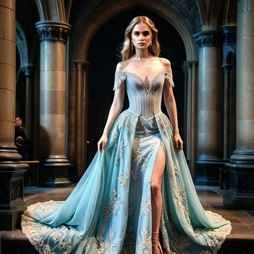 Hermine Jean Granger ( Harry Potter )

Sie geht gerade anmutig die Treppen hinunter zum Hogwarts Ballsaal in einem atemberaubendem Kleid das teilweise dursichtig ist.
,ball gown,long dress,evening dre