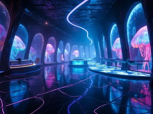 ufo interior,futuristic art museum,spaceship interior,nightclub,futuristic landscape,aquarium,spaceland,aqua studio,aquariums,sky space concept,spaceport,futuristic,spaceship space,sulaco,seaquarium,graecorum,space port,lair,oceana,baoli,Photography,General,Realistic