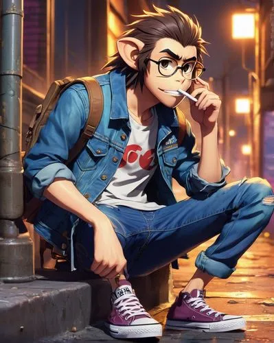 stylish boy,anime japanese clothing,yukio,jin deui,stylish,anime boy,male character,hipster,takikomi gohan,tracer,beatnik,nerd,male elf,shimada,game illustration,bookworm,life stage icon,pompadour,sakana,honmei choco,Illustration,Japanese style,Japanese Style 03