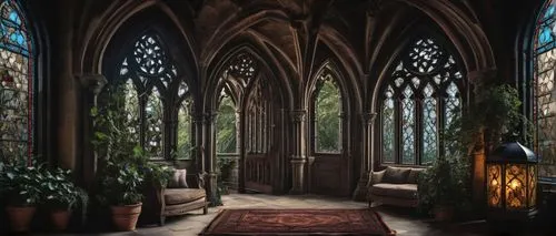 sanctuary,rivendell,alcove,sanctum,sacristy,stained glass windows,forest chapel,ornate room,gothic style,hall of the fallen,cloisters,neogothic,vestry,gothic church,magisterium,transept,cathedrals,stained glass,cloister,interiors,Unique,Design,Knolling