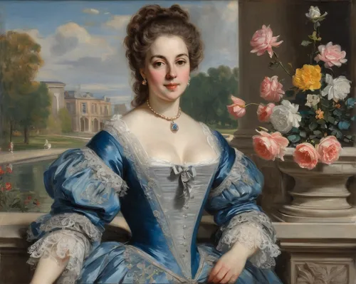 portrait of a woman,portrait of a girl,woman holding a smartphone,rococo,young woman,elizabeth nesbit,girl with a dolphin,girl in the garden,young lady,prussian asparagus,woman with ice-cream,portrait of christi,holding flowers,victoria,woman holding pie,lady banks' rose ,lady banks' rose,elizabeth i,artemisia,venetia,Conceptual Art,Oil color,Oil Color 10