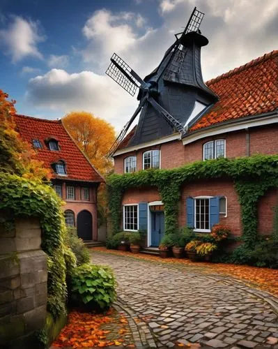 netherland,dutch windmill,molen,historic windmill,netherlands,the netherlands,holland,dutch landscape,frisian house,windmill,netherne,old windmill,hollanda,hollandse,alsace,nederlandsche,beguinage,holand,hollandsche,northern germany,Illustration,Realistic Fantasy,Realistic Fantasy 07