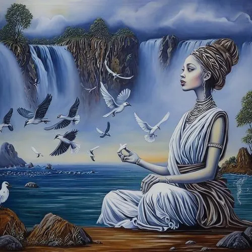 mother earth,fantasy picture,inanna,mother nature,obatala,nitai,Illustration,Abstract Fantasy,Abstract Fantasy 14