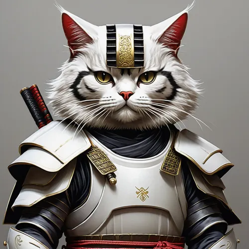 cat warrior,napoleon cat,samurai,emperor,samurai fighter,royal tiger,goki,american shorthair,chinese pastoral cat,animal feline,cat image,wild emperor,cat,white cat,rex cat,the emperor's mustache,breed cat,cat vector,lucky cat,shuanghuan noble,Conceptual Art,Fantasy,Fantasy 13