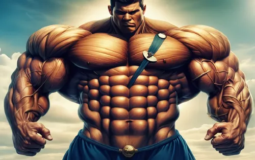 A hyper super-heavyweight bodybuilder with thick, protruding, well-defined abs, biceps and torso becoming bigger after flexing. Awe-inspiring! Impenetrable torso!,body building,bodybuilding,nappa,body