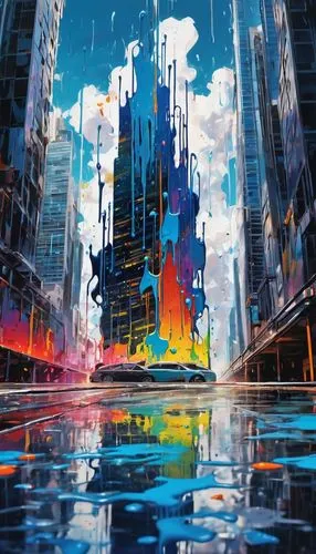 cityscape,cybercity,colorful city,futuristic landscape,metropolis,fantasy city,cyberworld,cityzen,urbanworld,tokyo city,cloudstreet,cybertown,sky city,cyberpunk,shinjuku,city,futurist,skycraper,city scape,tokyo,Conceptual Art,Graffiti Art,Graffiti Art 08