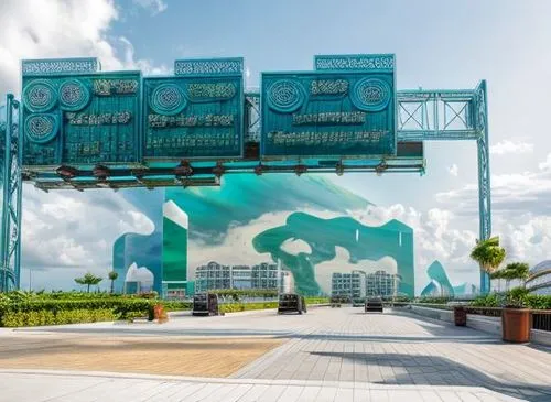 sunpass,mayakoba,south beach,fiu,public art,miami,Realistic,Landscapes,Tropical