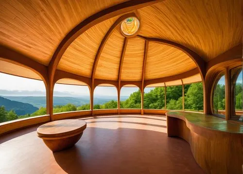 roof domes,earthship,wooden sauna,goetheanum,wooden roof,roof landscape,luxury bathroom,dome roof,musical dome,lefay,round hut,tulou,wooden bowl,vaulted ceiling,esherick,honeychurch,forest chapel,dome,wood deck,wood doghouse,Conceptual Art,Daily,Daily 28