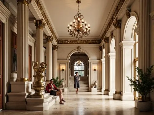 foyer,hallway,entrance hall,corridor,lobby,dolmabahce,enfilade,corridors,royal interior,ballroom,philbrook,cochere,hall of nations,biltmore,colonnades,emirates palace hotel,amanresorts,ritzau,entranceway,colonnade