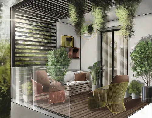 sunroom,balcony garden,garden design sydney,3d rendering,paris balcony,showhouse