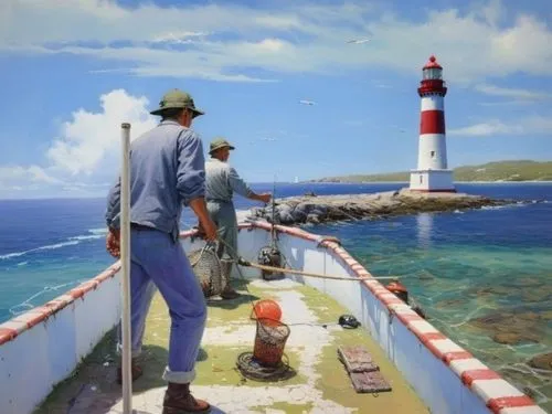 monopod fisherman,petit minou lighthouse,electric lighthouse,pescador,phare,lighthouses,red lighthouse,lighthouse,fisherman,fishermen,fishing cutter,andros,fishing classes,fishing,people fishing,anglers,fishermens,pescadores,safety buoy,light station