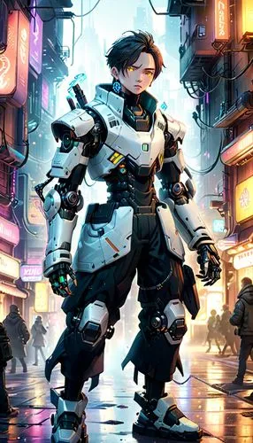 cyberpunk,mech,mecha,tracer,sci fiction illustration,bastion,neottia nidus-avis,vendor,engineer,cyborg,tau,paladin,cg artwork,dystopia,dystopian,rein,robotics,mechanical,transistor,steampunk,Anime,Anime,Cartoon