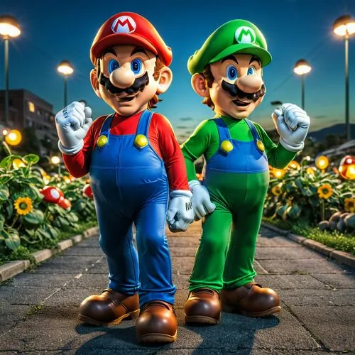 super mario brothers,mario bros,marios,paisanos,luigi,plumbers,Photography,General,Realistic