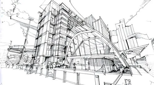 kirrarchitecture,mono-line line art,line drawing,multistoreyed,townscape,london buildings,buildings,pencils,city corner,building work,street plan,facades,ginza,arq,glass facades,arhitecture,city buildings,glass facade,elphi,croydon facelift