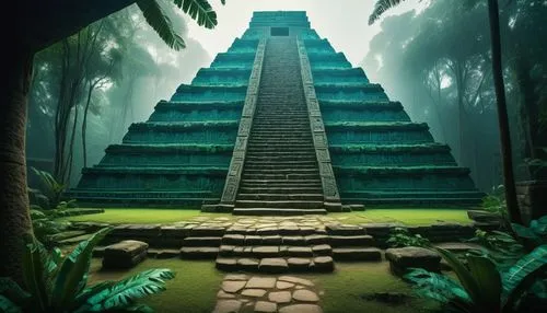 tikal,step pyramid,amazonica,pakal,aztecas,azteca,yavin,chichen itza,ziggurat,kukulkan,mayan,calakmul,pyramid,mesoamerican,eastern pyramid,aztec,escaleras,escalera,bonampak,ziggurats,Illustration,Black and White,Black and White 16