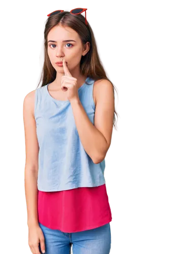 girl with speech bubble,rainbow pencil background,girl in t-shirt,pink background,transparent background,crayon background,children's background,lilyana,mitzeee,colored pencil background,red background,shh,bandana background,derivable,mutism,marzia,ariela,apraxia,portrait background,daughter pointing,Illustration,Realistic Fantasy,Realistic Fantasy 11