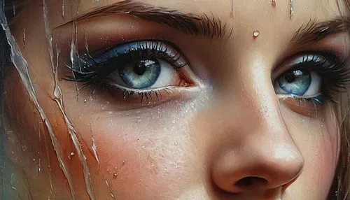 adnate,photorealist,hyperrealism,women's eyes,regard,tears bronze,Conceptual Art,Daily,Daily 32