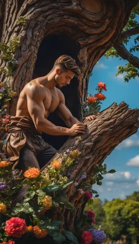 nature and man,garden of eden,mother earth statue,eros statue,tarzan,secret garden of venus,statue of hercules,faun,garden statues,fantasy picture,fae,garden ornament,gardener,garden sculpture,brookgreen gardens,3d fantasy,rosarium,world digital painting,discobolus,climbing garden,Photography,General,Fantasy