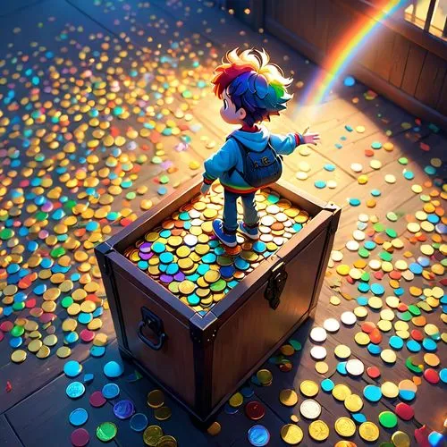 prism,prism ball,fallen colorful,cinema 4d,pot of gold background,rainbow and stars,colorful heart,2d,confetti,colorful balloons,gnome and roulette table,toy's story,gumball machine,colorful light,3d render,orbeez,music box,3d figure,toy box,raimbow,Anime,Anime,Cartoon