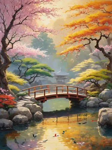 japanese garden,japan landscape,koi pond,japanese sakura background,sakura trees,sakura tree,japan garden,japanese art,rainbow bridge,japanese cherry trees,sakura background,landscape background,sakura blossom,japanese shrine,the cherry blossoms,sakura branch,river landscape,cherry blossom tree,cherry blossom japanese,japanese zen garden,Conceptual Art,Daily,Daily 31