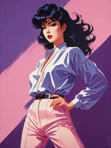 retro woman,retro women,retro girl,rumiko,la violetta,minmay,Illustration,Japanese style,Japanese Style 06