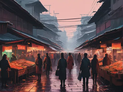 the market,market,souk,namdaemun market,world digital painting,souq,large market,kowloon,street scene,china town,narrow street,seoul,marketplace,alleyway,chinatown,spice market,shopping street,vendors,covered market,street life,Conceptual Art,Fantasy,Fantasy 32