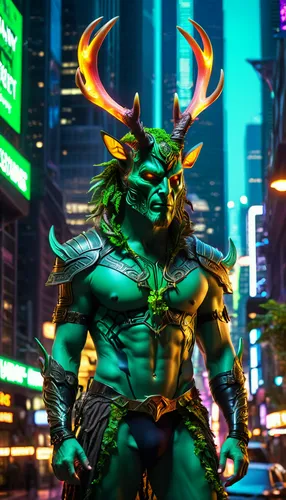 loki,green goblin,minotaur,glowing antlers,lopushok,horned,alien warrior,nebula guardian,argus,mantis,taurus,aquaman,4k wallpaper,cyberpunk,brute,times square,deer bull,trioceros,time square,avenger,Conceptual Art,Sci-Fi,Sci-Fi 26