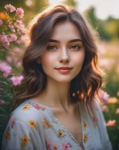 beautiful girl with flowers,girl in flowers,romantic portrait,flower background,floral background,portrait background,girl portrait,romantic look,japanese floral background,floral,natural cosmetic,fantasy portrait,mystical portrait of a girl,colorful floral,flower in sunset,girl in the garden,spring background,young woman,girl picking flowers,beautiful young woman,Art,Classical Oil Painting,Classical Oil Painting 12