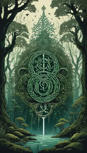 celtic tree,tree of life,the forests,anahata,mantra om,the forest,elven forest,holy forest,druid grove,magic tree,the mystical path,the trees,forest tree,flourishing tree,esoteric symbol,the order of the fields,of trees,the branches of the tree,zodiac,forests,Illustration,Japanese style,Japanese Style 10