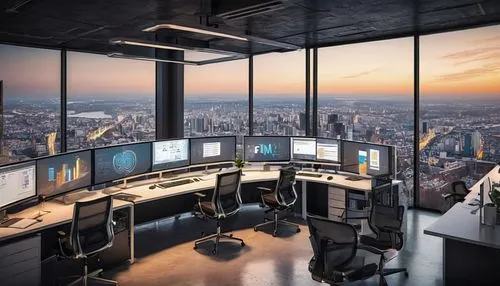 modern office,trading floor,computer room,the server room,blur office background,control desk,control center,offices,computer workstation,cios,pc tower,working space,workstations,cubicle,monitor wall,creative office,enernoc,company headquarters,office desk,boardroom,Illustration,Realistic Fantasy,Realistic Fantasy 42