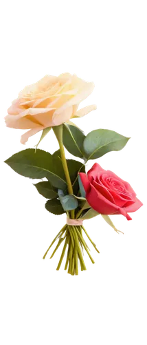 Roses, bouquet, no stem, soft petals, delicate texture, romantic, pastel colors, pink, red, white, yellow, gentle lighting, shallow depth of field, close-up shot, 1/2 composition, PNG transparent back