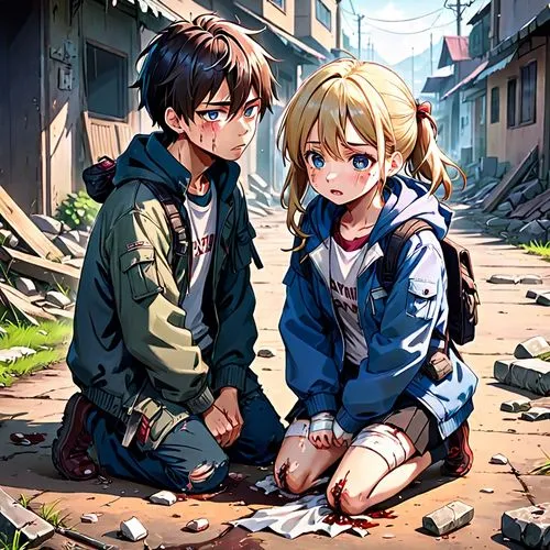 gunkanjima,boy and girl,girl and boy outdoor,hands holding,little boy and girl,holding hands,young couple,tsumugi kotobuki k-on,darjeeling,anime japanese clothing,vintage boy and girl,hand in hand,anime cartoon,heart in hand,reizei,hold hands,kayano,hiyayakko,helping hand,protecting,Anime,Anime,Traditional