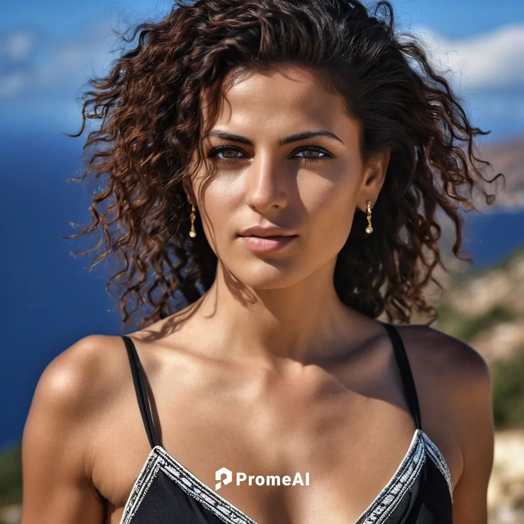 Best quality, Photo d'une belle femme kabyle, cheveux noir, 40 ans, corps complet, sexy clothes, detailed skin, peau blanche, softlighting, Realstic, Best quality, 8K, High detail,gokdeniz,priyanka,va