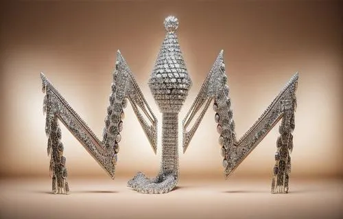 shuttlecock,png sculpture,liberty spikes,spikes,steel sculpture,crown render,menorah,cockscomb,ornamental corn,scrap sculpture,ananas,fractalius,silver,allies sculpture,maserati 6cm,mandelbulb,silver octopus,gaudí,fishbone cactus,spines,Realistic,Jewelry,Statement